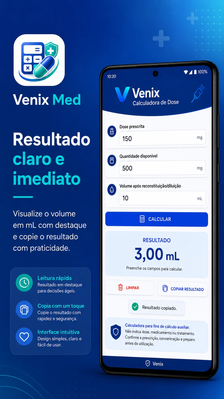 Resultado no Venix Med